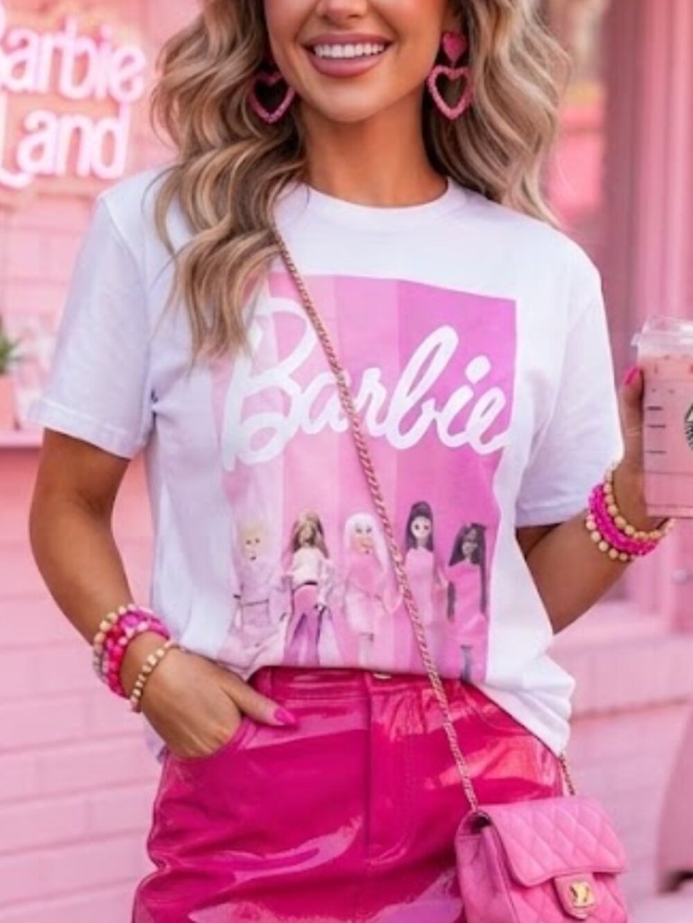 Streetwear Society Barbie Graphic White T-Shirt Size Small S/P